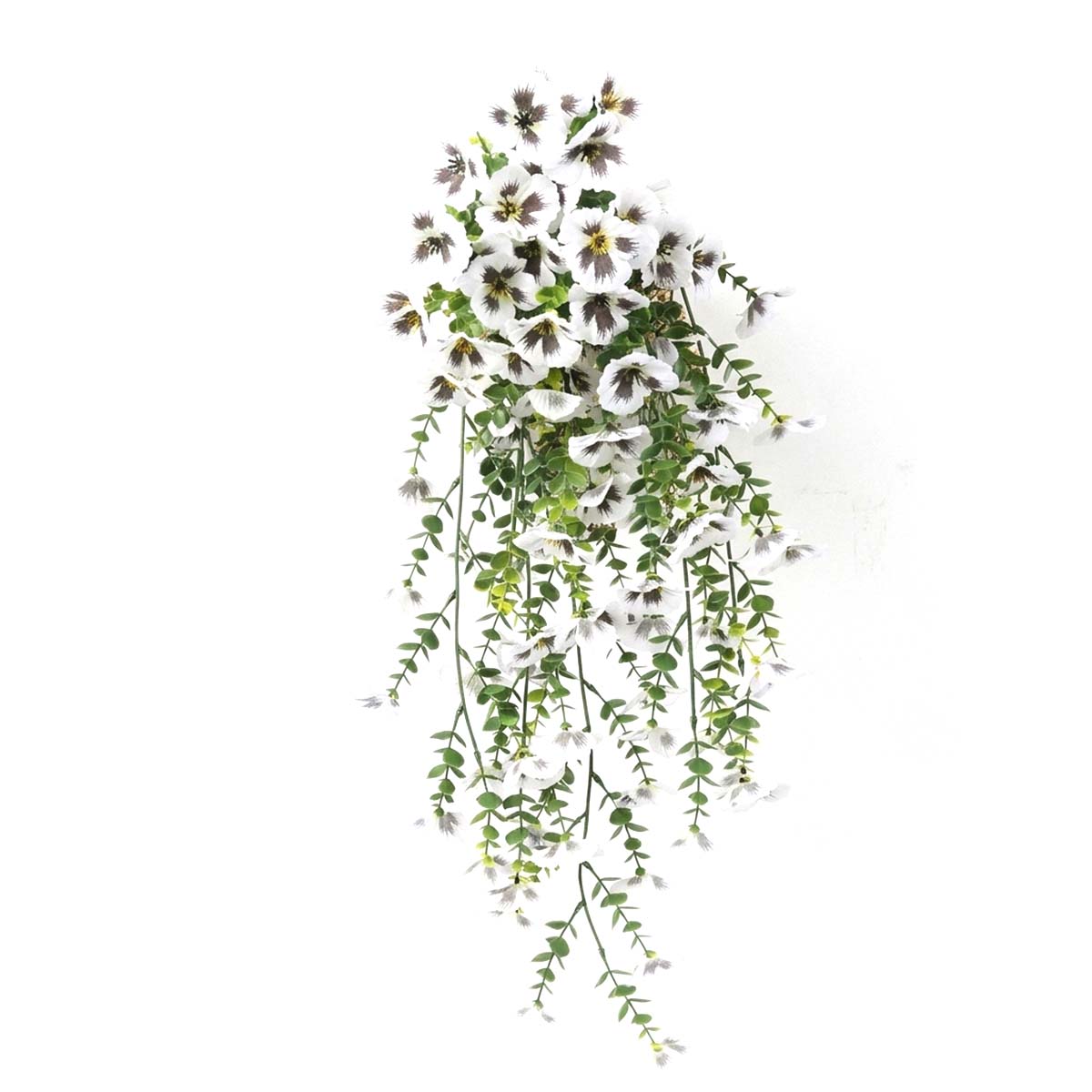Hanging Artificial Potted Faux Eucalyptus Plants and Flowers for Modern Boho Farmhouse Bathroom Office Desk Wall Book Shelf Living Room Aesthetic Decor Indoor