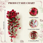 Hanging Artificial Potted Faux Eucalyptus Plants and Flowers for Modern Boho Farmhouse Bathroom Office Desk Wall Book Shelf Living Room Aesthetic Decor Indoor