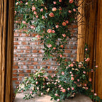 Artificial Rose Vine Garland | Hanging Floral Garland for Wedding Wall Home Decor Trellis Fence
