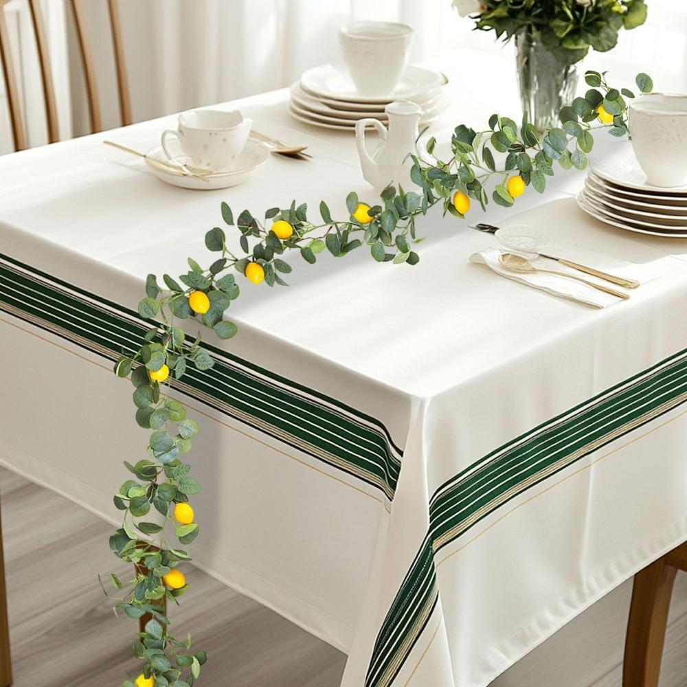 Faux Lemon Greenery Garland with Green Leaves | Artificial Vine for Front Door Wall Party Table & Home Decor in Style A B C