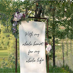 Wedding Arch Artificial Flowers 2pcs | Hanging Four Corner Sign Arrangement for Ceremony Backdrop & Bridal Decor in Red Purple