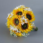 Artificial Sunflower Wedding Bouquet for Bride and Bridesmaid | Church Ceremony Home Decoration Rustic & Boho