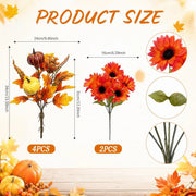 Fall Sunflower Maple Leaf Basket Arrangement