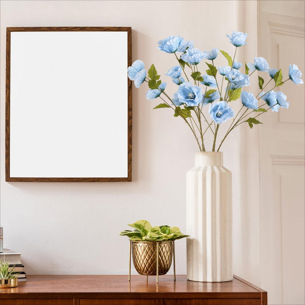 Artificial Poppy Flowers 6pcs 32 Inch | Wedding Home Party Table Centerpiece & Arrangement in 10 Colors