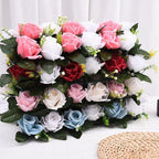 Artificial Rose Floral Arrangement | Wedding Table Centerpiece Dining Table Birthday Party & Home Decor in Pink Red Blue Black
