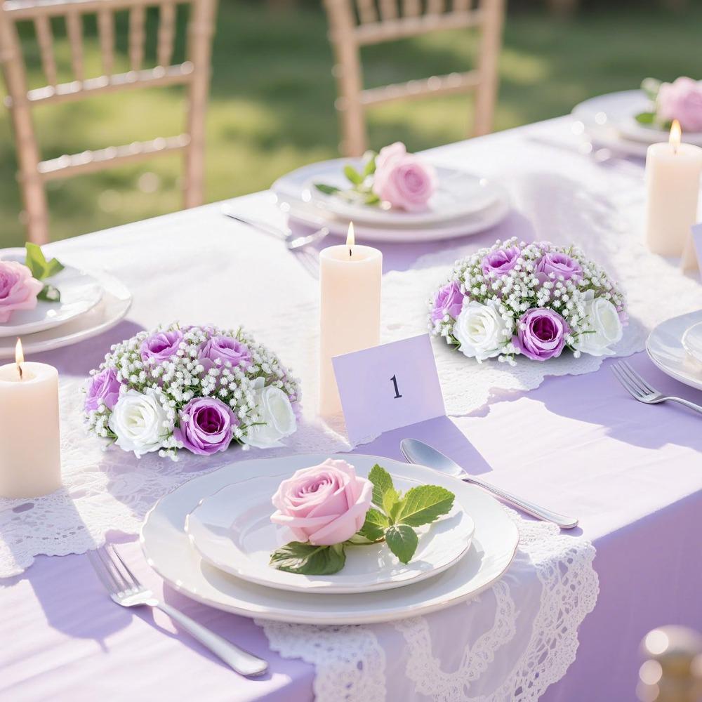 Rose flower ball centerpieces 2pcs styled for wedding table party by IPOPU