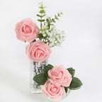 PE Foam Artificial Roses 50pcs 8cm | DIY Bridal Bouquet Wedding Centerpiece Home Party & Floral Decor in 10 Colors