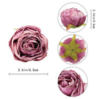 Artificial Rose Heads Bulk 20pcs | Wedding Centerpiece Valentine's Day Home Decor & DIY Crafts in 12 Colors