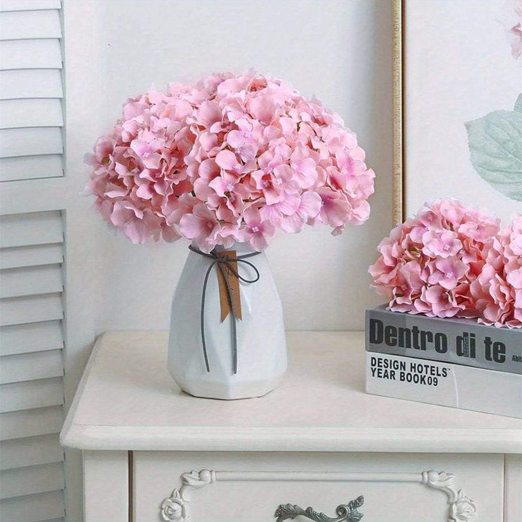Luxury Artificial Hydrangea Flowers 10pcs | Wedding Centerpiece Valentine's Day Party & Home Decor DIY in Red White Blue