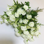 Artificial Carnation Bouquet 4pcs White | Countryside Style Mother's Day Home Decor Birthday & Anniversary Gift