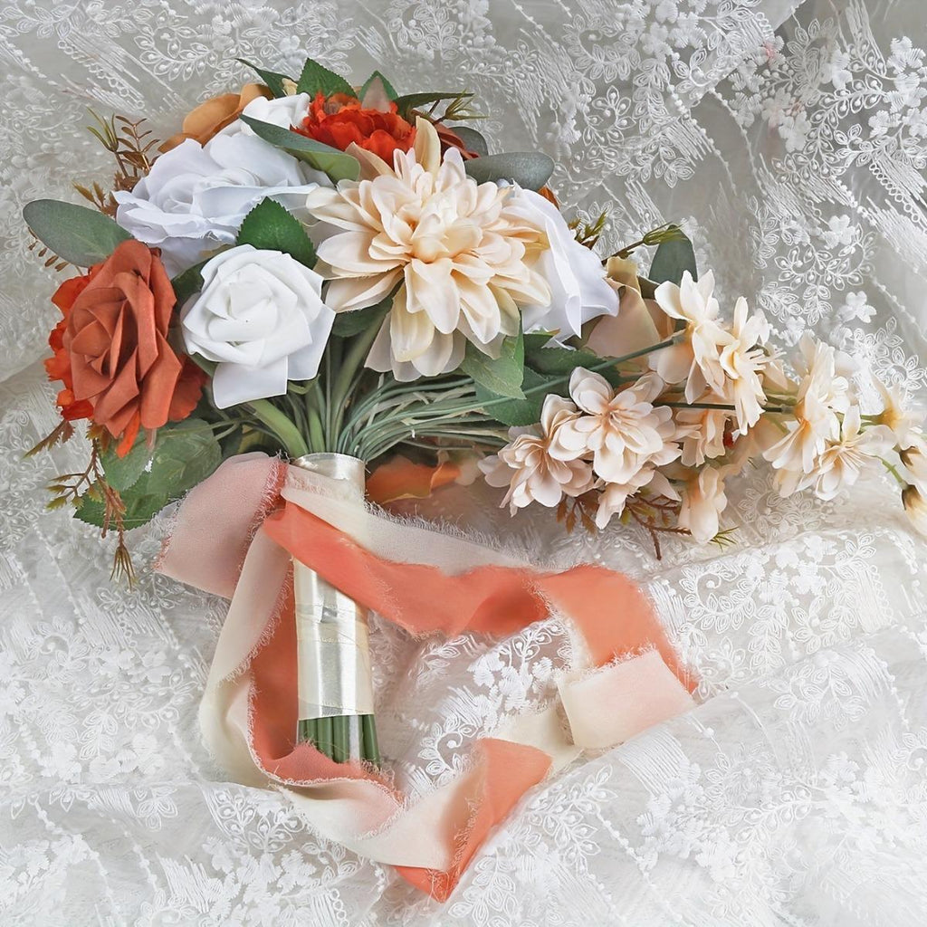 Artificial Bridal Wedding Bouquet | Vintage Floral for Bride Bridesmaid Ceremony Anniversary & Proposal in 13 Styles
