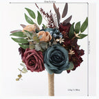 Artificial Lavender Bridesmaid Bouquet | Wedding Ceremony Anniversary & Bridal Party in Navy Blue Orange White Purple