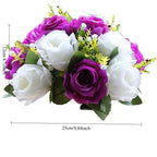 Artificial Flower Ball Centerpiece 2pcs | Wedding Table Party Backdrop & Home Decor in White Pink Purple Red Champagne Blue Pink Champagne