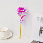 Gold Foil Rose Flower Box | Romantic Gift for Her Valentine's Day Anniversary & Birthday in Blue Pink Colorful