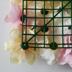 Faux Flower Wall Panel | Pink Floral Backdrop for Party Wedding Baby Shower & Home Accent Wall Decor