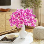 Artificial Phalaenopsis Orchid Stems 4pcs 37.4in | Real Touch Faux Flowers Home Decor Wedding & Party in White Blue Pink Rose Pink Wine Red