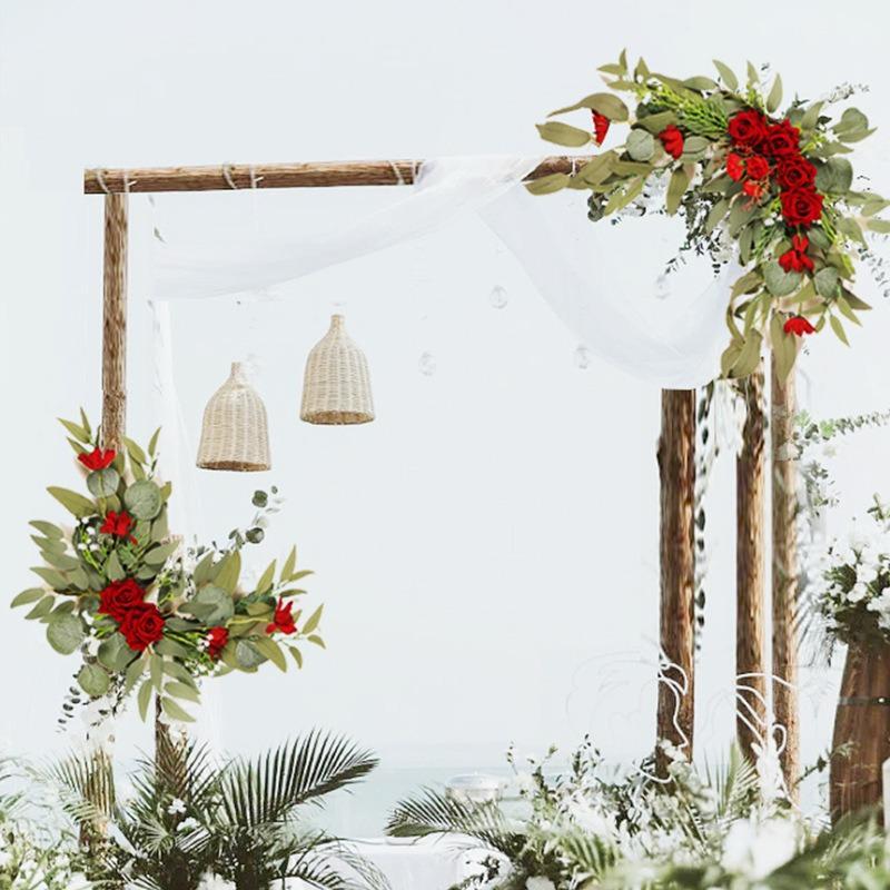 Artificial Rose Flower Swag for Wedding Arch & Door Lintel | 4 Colors