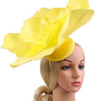 Large Flower Fascinator Hat with Headband & Clip | Tea Party Wedding Derby Cocktail Headwear in 7 Colors