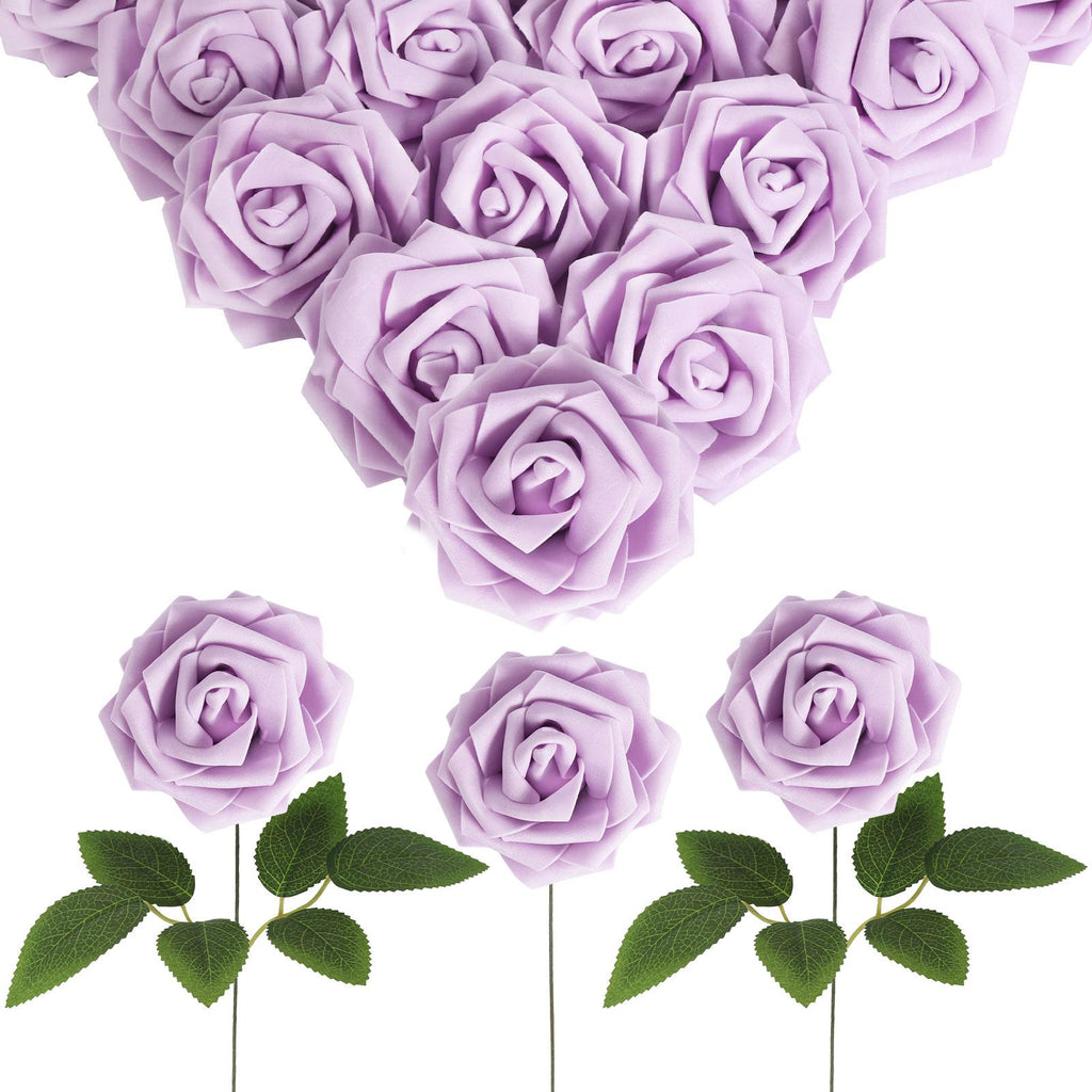 Foam Rose Heads Bulk 30pcs | DIY Wedding Baby Shower Centerpiece Party Home Decor Halloween & Valentine in 17 Colors