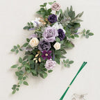 Flower backdrop garland arranged for ceremony reception by IPOPU
