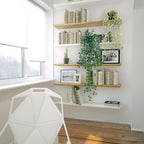 Artificial Hanging Potted Plants | Home Office Bedroom Kitchen Patio Bathroom Bookshelf Indoor & Outdoor Decor in Green Light Green