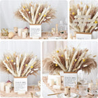Natural Dried Pampas Grass Bouquet with Gift Box | Boho Home Wedding Farmhouse Nordic Decor
