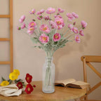 Silk Artificial Poppy Flowers 8pcs with Stem | Wedding Party Table Centerpiece & Home Decor in 10 Colors