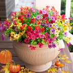 Uv resistant flower bouquet set of 6 arranged for colorful outdoor by IPOPU