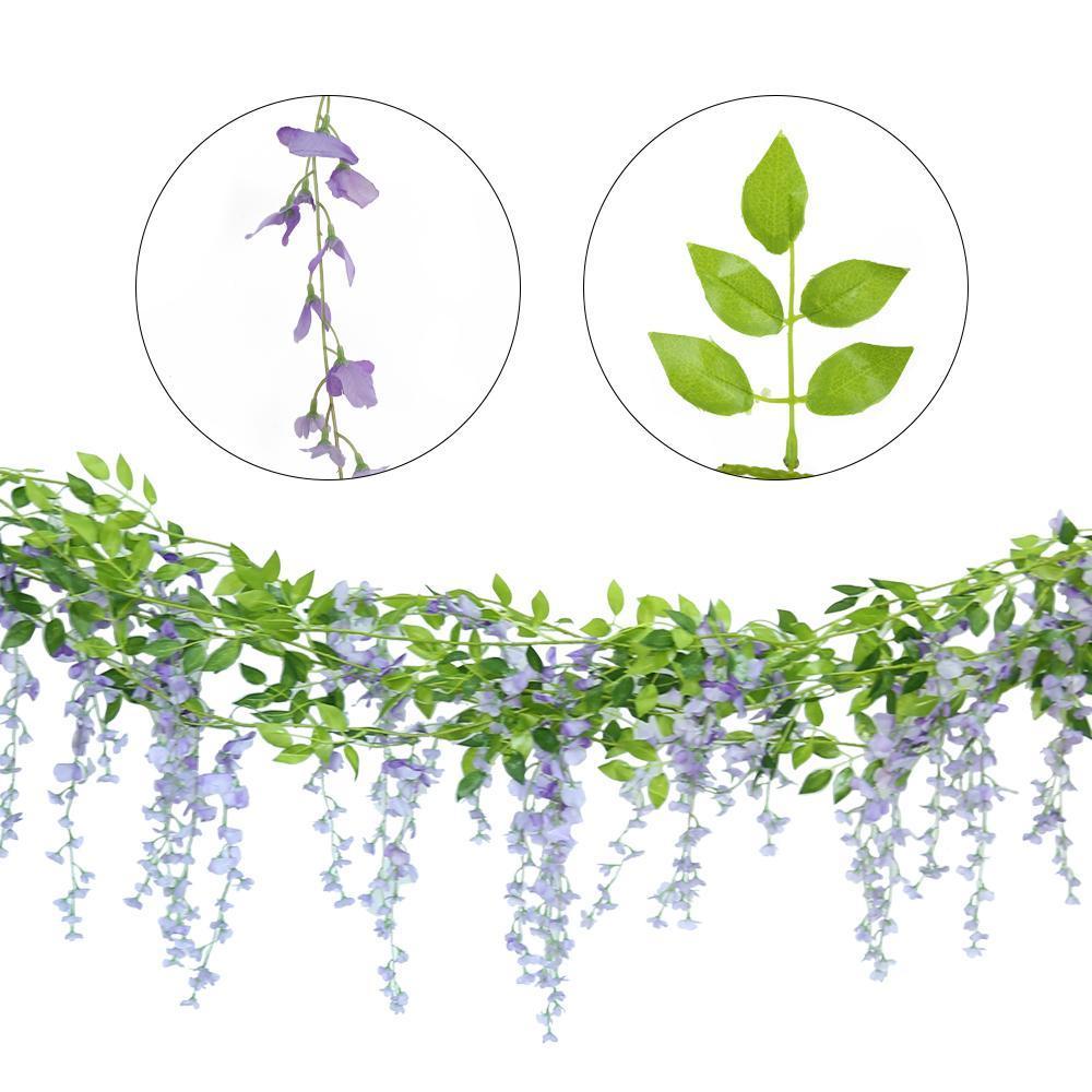 Artificial Flower Wall Arrangement 2pcs | Wedding Bathroom & Home Decor in Purple White Pink
