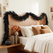 Black Halloween Norfolk Pine Garland – Gothic Faux Vine, 6ft