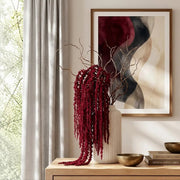 Artificial Burgundy Amaranthus Hanging Stems – Set of 6