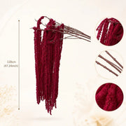 Artificial Burgundy Amaranthus Hanging Stems – Set of 6