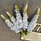 Artificial delphinium hyacinth bouquet 22.4in blue faux flowers for wedding centerpiece home decor