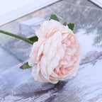 Artificial Silk Peony Flowers | Wedding Bouquet Wreath Home Decor & Centerpiece in White Pink