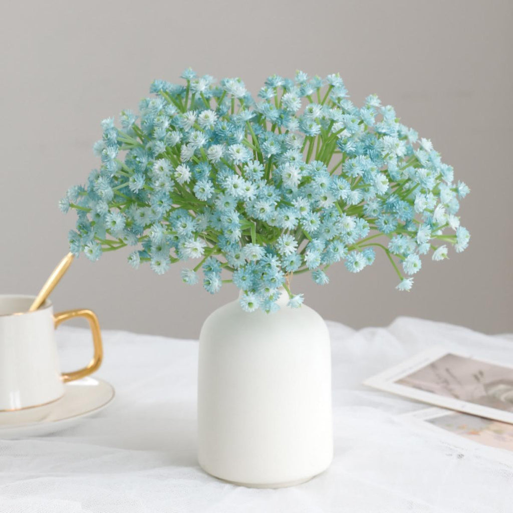 Artificial Baby's Breath Gypsophila Bouquet Flowers | Wedding Party Garden Home & DIY Decoration in White Pink Blue Green Purple Yellow