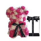Foam Rose Teddy Bear with Gift Box |5.9" Valentine's Day Birthday Gift for Her