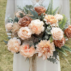 Gradient Color Artificial Flowers Combo Box Set with Stems | DIY Wedding Bouquet Centerpiece Baby Shower & Home Decor in 6 Styles A-F