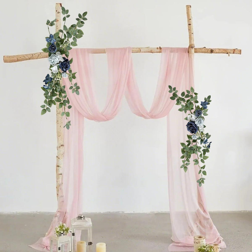 Pew Flowers Aisle Floral Swag 2pcs for modern wedding decor by IPOPU