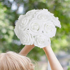 PE Foam Artificial Roses 50pcs 8cm | DIY Bridal Bouquet Wedding Centerpiece Home Party & Floral Decor in 10 Colors