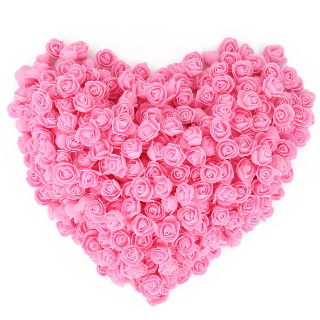 Mini Foam Rose Heads Bulk 500pcs | DIY Wedding Bouquet Baby Shower Centerpiece & Party Home Decor in 12 Colors