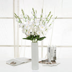 Faux Butterfly Orchid Real Touch Silk Flowers 10 Blooms Double Branch | Wedding Home Decor & Gift in White Pink Blue