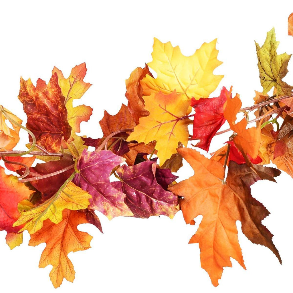 Fall Maple Leaf Hanging Vine Garland | Artificial Autumn Foliage for Thanksgiving Home Wedding Fireplace