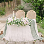 Dusty Rose Artificial Flower Garland Swag 2pcs | Wedding Arch Sweetheart Table Backdrop Wall & Home Garden Decor | 14 Styles