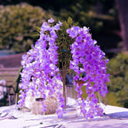 Artificial Wisteria Vine Garland 12pcs 3.6ft | Wedding Arch Garden Home & Party Decor in White Purple Pink Blue 7 Colors