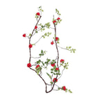 Artificial Flower Romantic Vine Garland | Wedding Arch Backdrop Wall Hanging & Home Decor in Red