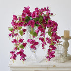 Pink UV resistant hibiscus flower hanging decor set of for outdoor garden patio by IPOPU