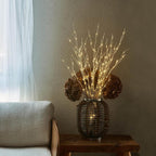Lighted Brown Willow Branches 2PCS | 31" 50 LED Warm White with Timer & Dimmer for Holiday Wedding & Home Decor