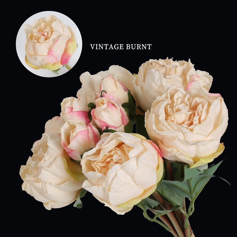 Peony flowers 2 bouquets 10 heads with stems styled for wedding decoration by IPOPU