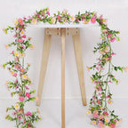 Artificial Daisy Flower Vine Garland 2pcs | Wedding Arch Party Wall Garden & Home Indoor Outdoor Decor in White Yellow Pink Purple Blue