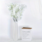 White Long Stem Magnolia Flowers 4pcs 38 Inch Silk for home decor floor by IPOPU